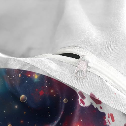 Housse de couette 135x200 astronaute espace parure de lit single microfibre 3D - 8