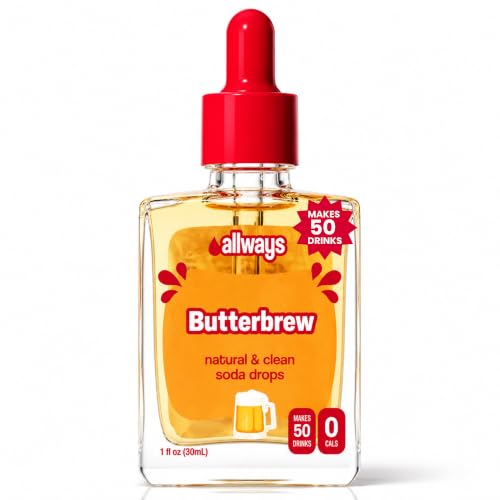 Image of Allways Drops Butterbrew Water Enhancer | Sugar Free | 50 Servings
