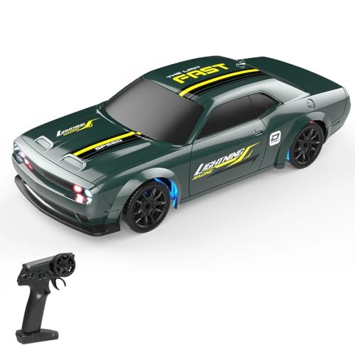 Image of Mini RC Drift Car,15km /h Speed Fully Proportional 4wd High Speed Racing Micro Small RTR 2.4GHz Remote and 4 Cones