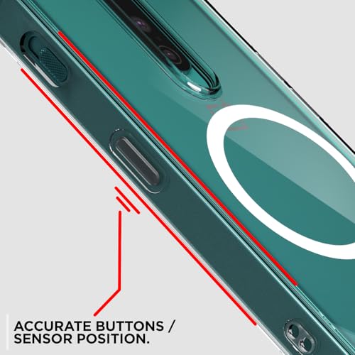 Image of Pikkme Back Cover for OnePlus 8 Mag-Safe Shockproof PC + TPU Protective Case Magnetic Support Bumper Case (Transparent Mag-Safe)