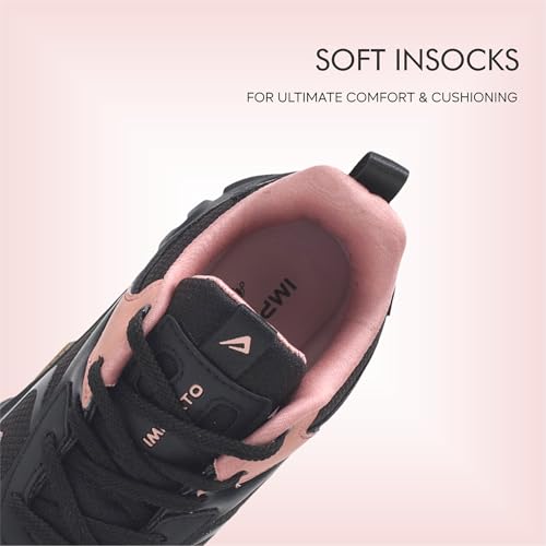 Image of Impakto ChunkFlex Aura Women Chunky Sneaker | Lightweight & Breathable Upper | Comfortable Heel Support | Anti-Skid Outsole for Firm Grip