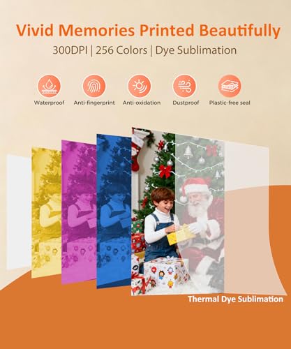 Image of HPRT CP4100 4x6 Photo Printer with 108Sheets & 2 Ribbons, Full-Color, Wi-Fi