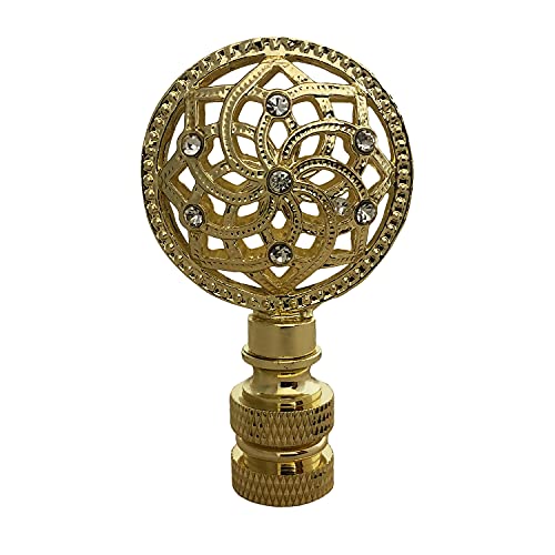 Royal Designs, Inc. Decorative Lustering Lotus Finial For Lampshade, Polished Brass - Pack Of 1 #TOP18