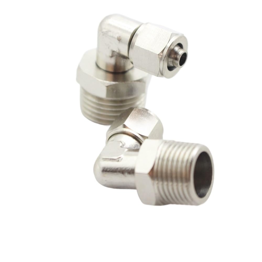 Pneumatyczna złączka obrotowa Kolanko wtykowe - Precyzyjny adapter rurowy z gwintem do rur metalowych, 1 szt.(12mmx1/2inch)
