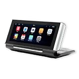 JKGBUK Dash Cam Auto per Fiat 500/500C/500E/Abarth 500 2007-2022+, Schermo Touch 6,86 Pollici con Carplay Wireless Retrocamera HD e Supporto Regolabile