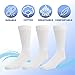 EMEM Men's Ribbed Cotton Classic Crew Dress Socks 5-Pack, Big and Tall Available