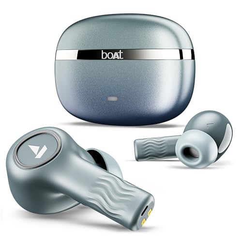 boAt Nirvana Ion ANC, Active Noise Cancellation(~32dB), 120Hrs Battery, App Support, Crystal Bionic Sound, 4Mics ENx, v5.3 Bluetooth Earbuds, TWS Ear Buds Wireless Earphones with mic (Blazing Comet)