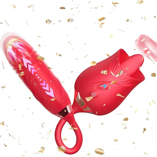 Rose Toy Washable and Rechargeable 10 Speeds Licking Pleasure Mini Rose for Women Relaxing Toy