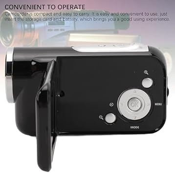 Yunseity Video Camera Camcorder, D22 FHD 16MP 1080P 16X Digital Zoom, 2.0in Rotatable Screen, Anti Shake Digital Camera Recorder with 1/4 Threads for Vlogging