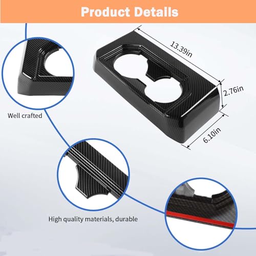 Cubierta Panel Portavasos Trasero Carbono Ford F150 2015-20 miniatura 5