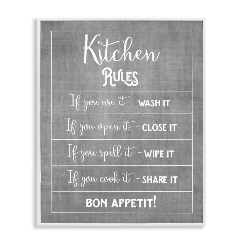 Kitchen Rules Bon Appetit Sign, 16 x 20 Inch Framed Giclée Print