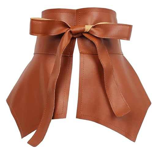 PU Leather Wide Waist Belts for Women, Elegant Peplum Waist Cincher Leather Belt, O-bi Belts Fashion Wrap Wide Cinch Belt for