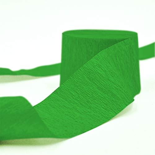 Image of 8 Rolls Green Crepe Paper Streamers, Wedding Birthday Baby Shower Christmas Party Decoration, St Patrict's Day Rainbow DIY Supplies, Living Room Bedroom Decor