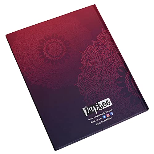 Image of PAPBOO Mandala Hardbound, Hardcover Notebook Diary, (22 X 17.5 cm, 80 GSM, 140 Single Ruled Pages) Journal, Gift