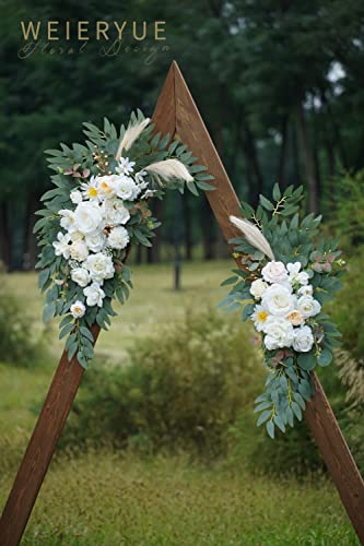 Weieryue Artificial Wedding Arch Flowers Kit(Pack Of 2) For Wedding Arch, Bridal Shower, Ceremony And Reception Backdrop Decoration (Cream & Champagne) #TOP1