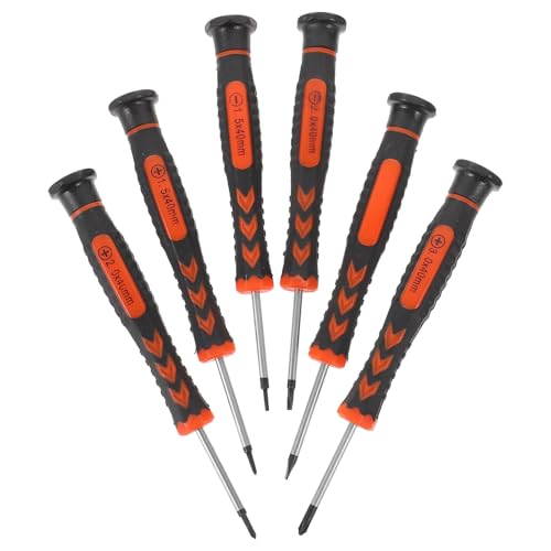 Lurrose 6-in-1 Precision Screwdriver Set Magnetic Repair Tool Kit for Phone Tablet Laptop Computer Maintenance Household Use