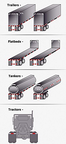 Beecone Store 20Pcs Dot-C2 Waterproof Reflective Tape Conspicuity Safety Caution Warning, Trailer Reflector, Visibility Film, 4 By 4 Truck Car Adhesive Sticker(Red/White), 2" × 12" #TOP6