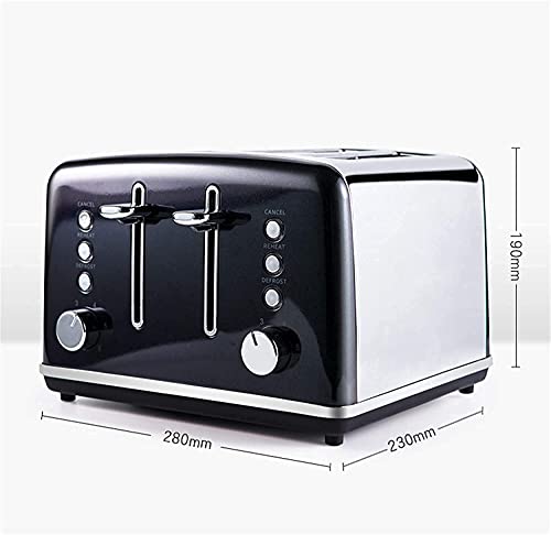 TOASTERS 4 Slice Toaster Frühstücksmaschine mit Tiefkühlvorhof Abtau & Cancel Funktionen Abnehmbare Crumb-Tablett 3… – Bild 3