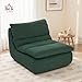 HOMCOM Bodenstuhl mit einteiligem ultrahochdichtem Schaumstoff, Bodensessel Lazy Sofa mit Samtoptik Meditationsstuhl Relaxsessel für Zuhause, Büro, Grün