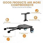 SEAAN Buggy Board für Kinderwagen, Trittbrett Universal mit Sitz und Aufhängegurt, stabiles Two Wheel Design, 360 drehbar, Kinderwagenzubehör für Kinder von 2 bis 6 Jahren (25 kg)