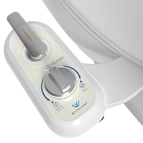 Left Hand Bidet Attachment for Toilet - Left Hand Bidet Non-Electric,Self-Cleaning,Adjustable Water Pressure,Retractable Dual Nozzles for Frontal & Rear Wash