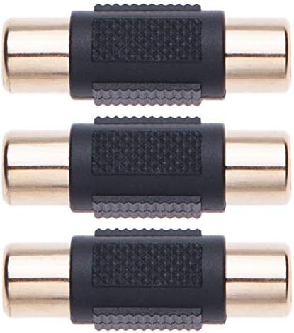 RCA Phono Coupler Adapter by Keple RCA to RCA Female to Female Connector Extesion Lead Sound Cable Audio Adaptor for Turntable, Record Player, CD, MP3, DAC, Reciever, Amplifier (3 pack)