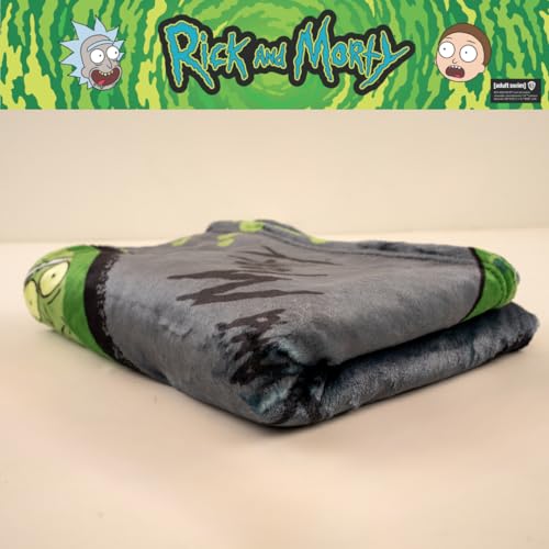 Image of Collectibles Pickel Rick & Morty Bedding Super Soft Plush Cozy Throw, 46 in x 60 in, (Officially Licensed Product) by Franco