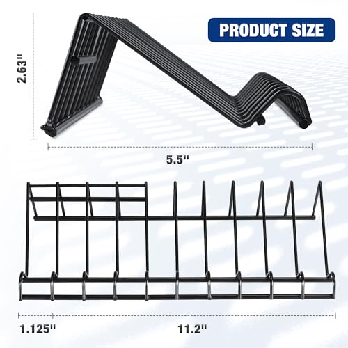 Image of WORKPRO 2-Pack Plier Organizer Rack, 20 Slots Tool Drawer Organizer for Spring-Loaded, Regular and Wide-Handle Pliers, Metal Wire Construction, Black Coating, 11.2 inch x 5.5 inch x 2.6 inch (Pliers Not Included)