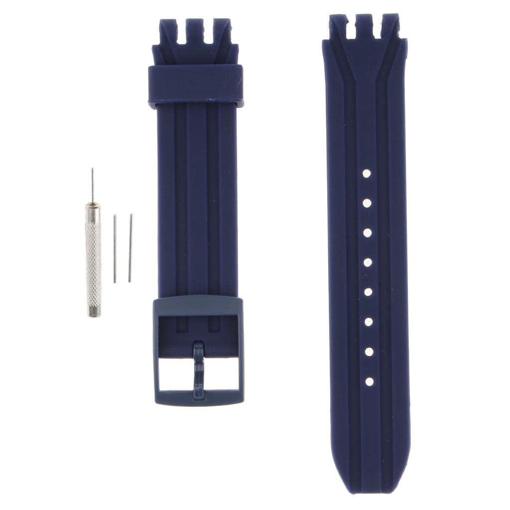 LOOM TREE 18mm Soft Waterproof Silicone Watch Strap Replace Wristband Navy Blue (B09ZTRQKC8) Amazon Price History, Amazon Price Tracker