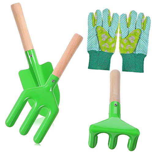 MERRYHAPY Gartengeräteset Für Kinder Draußen Kinderspielzeug Outdoor-Spielzeug Für Kleinkinder Kindergabeln Gartengeräte Für Kinder Gartenspielzeug Für Kinder Kindergartengeräte Werkzeug Pp