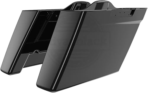 Moto Onfire Alforjas elásticas de 4.5 pulgadas, sin recortes de escape para Harley Touring, Road Glide Special, Road King, 2014+ 15 16 17 18 19 20