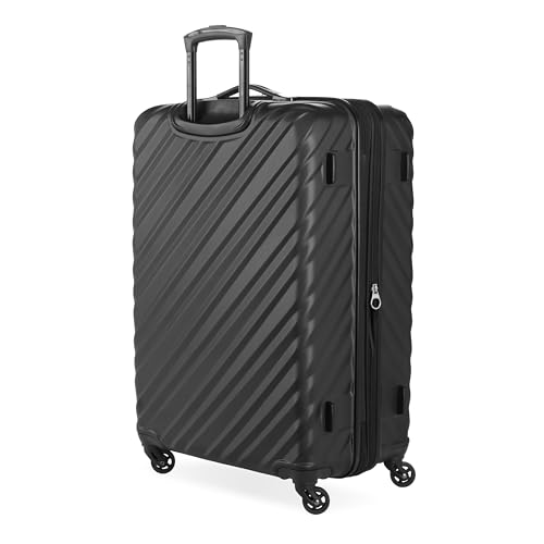 SwissGear Lightweight Expandable Spinner, Black Wave, 3-Piece Set4