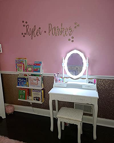 Dhhouse Self Adhesive Champagne Gold Chunky Glitter Wallpaper, Sparkle Glitter Wallpaper For Wall (17.4In X 16.4Ft, Champagne Gold) #TOP4