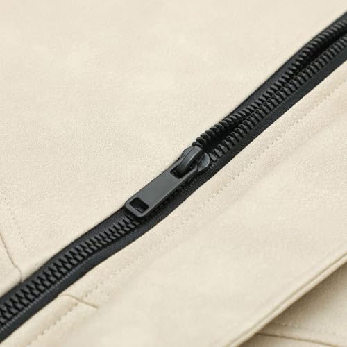 Chaqueta bomber de cuero casual para hombre miniatura 4