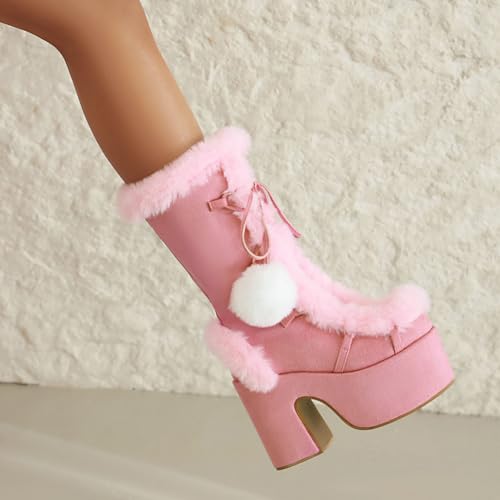 Bottes confortables pointure 42 avec talons chunky stables et chauds - 4
