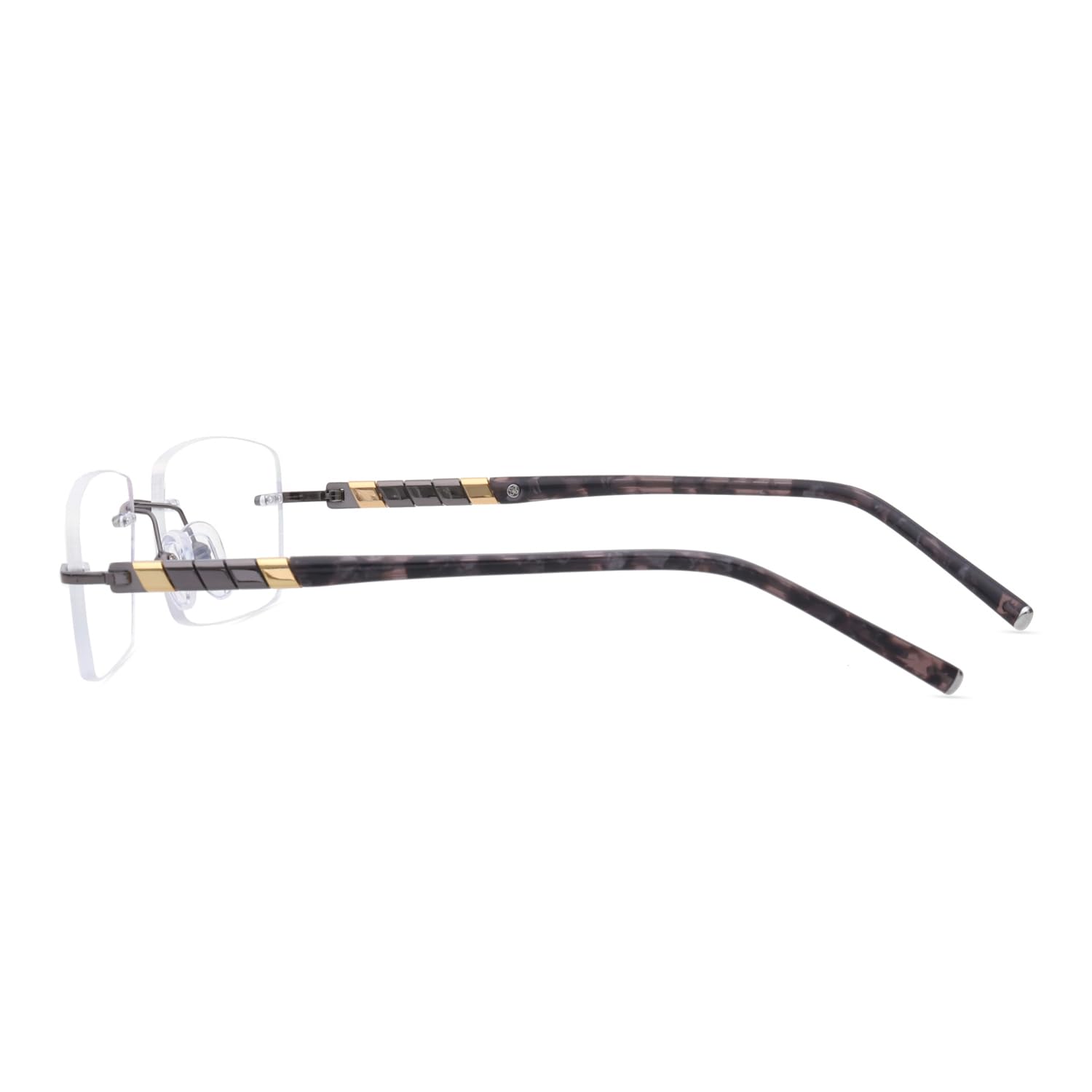 HELES - Occhiali da lettura da uomo, rettangolari, in titanio e policarbonato, con blocco della luce blu, antiriflesso, canna di fucile, +2.25 Strength