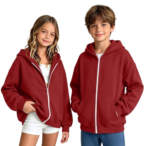 Girls Zip Up Hoodie Cute Oversized Hooded Sweatshirts with Pockets Tween | Kids Zip Up Hoodie for Boys and Girls with Full Zip, Kangaroo Pockets, Soft Fabric, and a Relaxed Fit for Teens - image 2