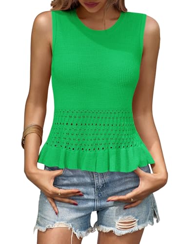 Image of Saodimallsu Womens Crochet Tank Top Sweater Vest