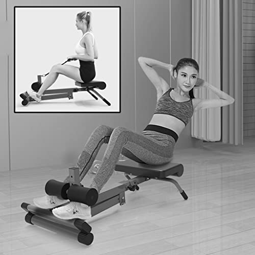 Romeinse Stoel Verstelbare Romeinse Ontlasting Opvouwbare Buikbeoefenaar Trainingsbanken For Thuisbeen Persmachine Sit-up Trainingbank (Color : White, S : 91 * 43 * 94.5cm) - Image 5