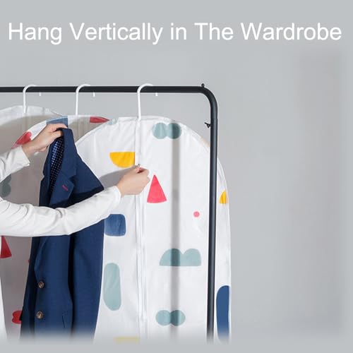 Garment Bags for Hanging Clothes, Clothes Bags for Storage Hanging, Waterproof Suit Cover with Zipper for Coats, Jackets, Shirts(60x90cm/24x35in)4
