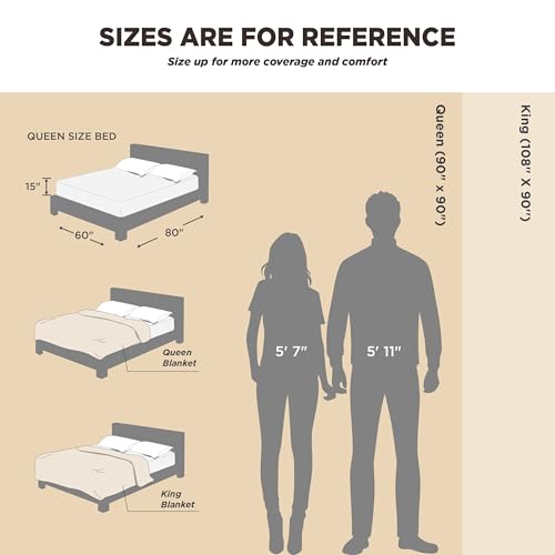 Bedsure 100% Cotton Muslin Blanket King Size for Bed - 4-Layer Breathable and Lightweight Thin Soft Summer Gauze Muslin Blanket for Adults, Linen Beige, 108x90 Inches