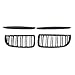 VISLONE 2 Stück Auto Front Kühlergrille, Gloss Black Frontstoßstangenhaube Nierengitter Renngitter Ersatz für B MW E90 4 Türer 2005-2008