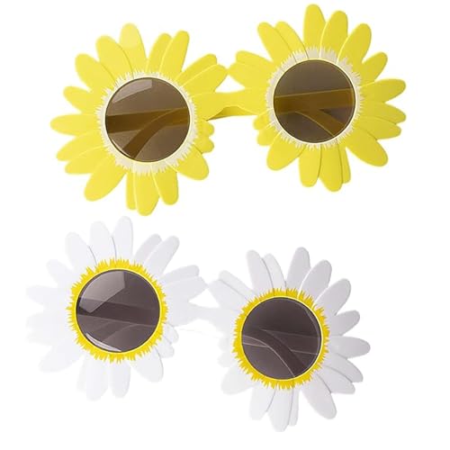 Art the Clown Sunflower Glasses for Terrifier Costume, Sunflower Daisy Glasses, Adult Halloween Role Play, Multicolor (2pcs-N)