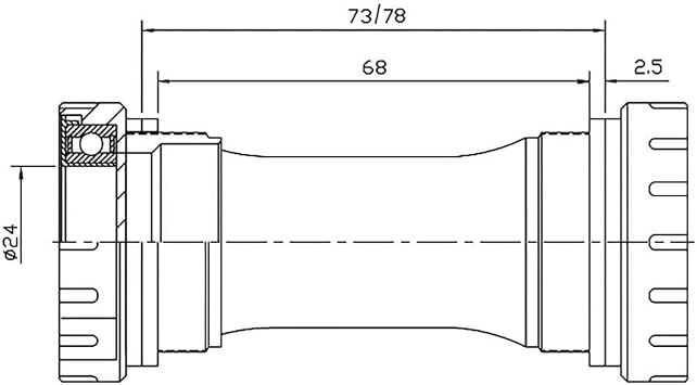 Neco Threaded BB Alloy Cups Bottom Bracket | bottom-bike-brackets-and-accessories