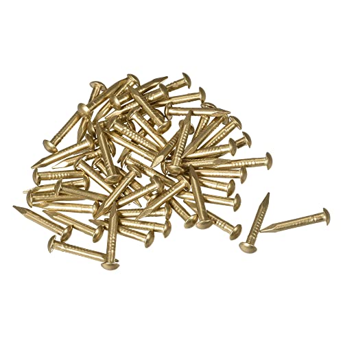 Clavos pequeños de latón 2x15mm para bricolaje, cuadros decorativos, cajas de madera y accesorios domésticos, 50 piezas miniatura 1