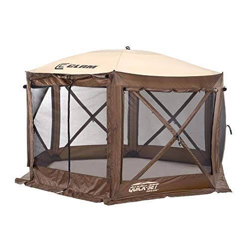 Clam Quick-Set Pavilion 12.5' X 12.5' Portable Pop-Up Outdoor Camping Gazebo Screen Tent Canopy Shelter & Carry Bag With Floor Tarp Cover Attachment #TOP3