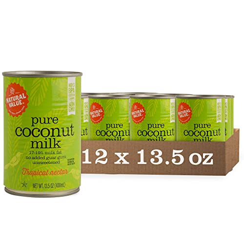 Natural Value Coconut Milk, 13.5 Oz. Cans (Count Of 12) #TOP4