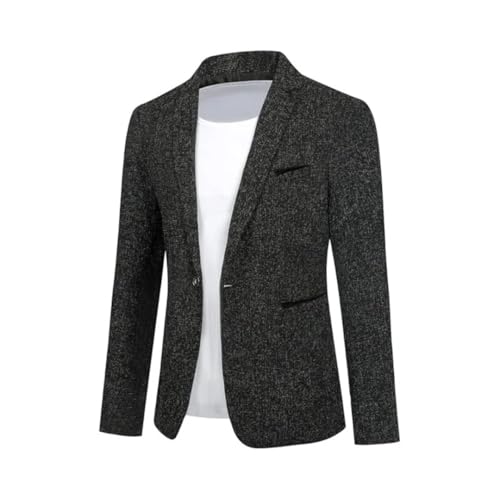 Men's Four Seasons Solid Color Slim Suit Jacket Single-Breasted Casual Suit Jacket