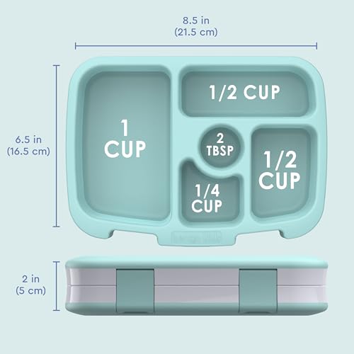 Image of Bentgo Kids Prints Leak-Proof, 5-Compartment Bento-Style Kids Lunch Box - Ideal Portion Sizes for Ages 3-7, Durable, Drop-Proof, Dishwasher Safe, & PFAS & BPA-Free Materials (Sea Life)