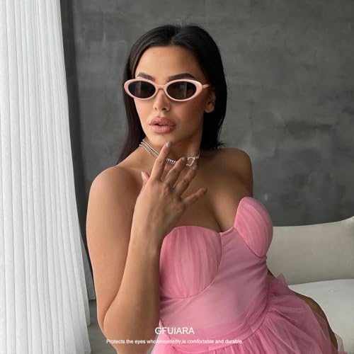 Retro Oval Sunglasses for Women Men UV400 Protection 90s Sunnies Vintage Small Frame Lightweight Sun Glasses4